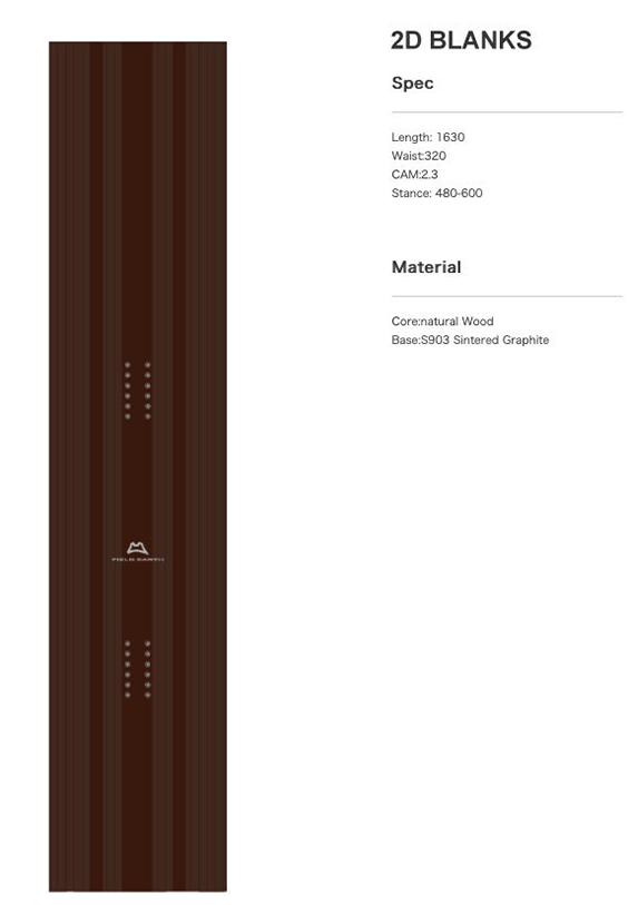2D SNOWBOARDS BLANKS.